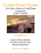 3 GREAT EASTER HYMNS (Voice, Horn in F & Piano with Score/Parts) P.O.D cover